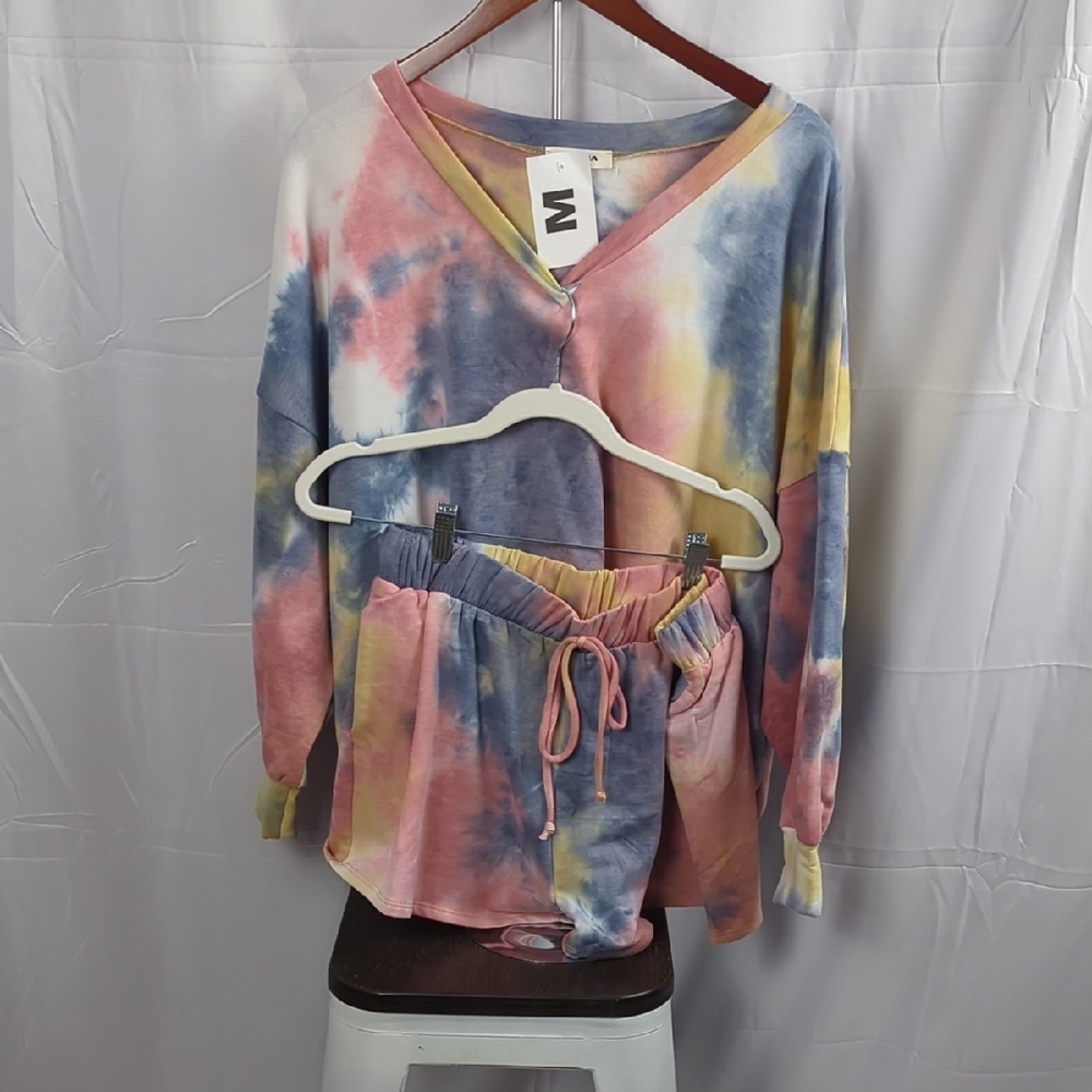 ADORA Tie-Dye Jumpsuit in Pink, Blue, and Yellow
